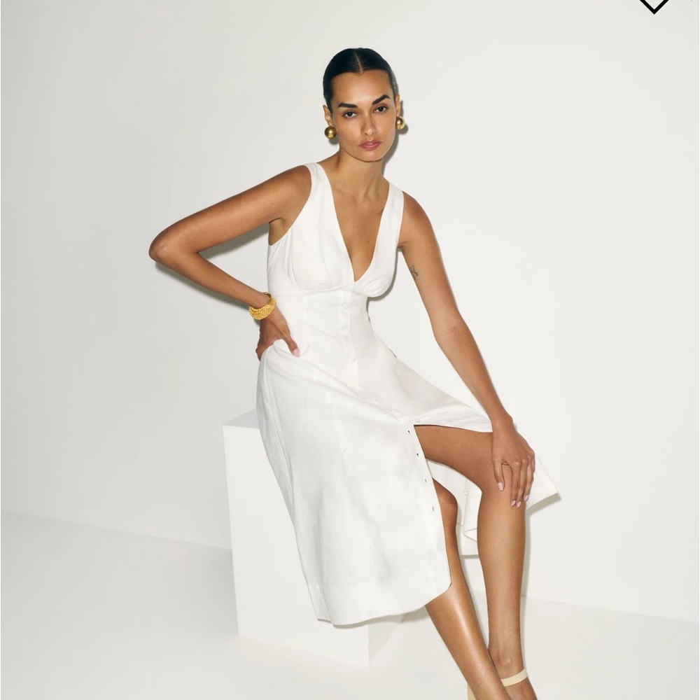 Reformation-Sebastien Linen Dress